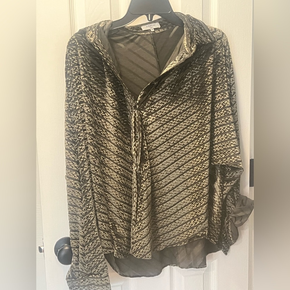FRNCH velvet button down